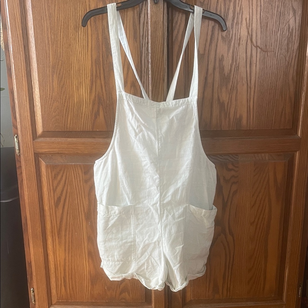 O'Neill Light Cream Linen Overalls